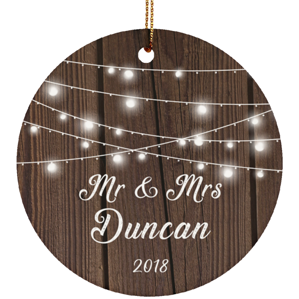 Mr & Mrs Duncan 2018 - Circle Ornament