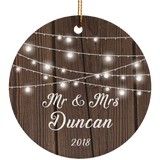 Mr & Mrs Duncan 2018 - Circle Ornament