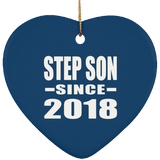 Step Son Since 2018 - Heart Ornament