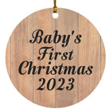 Baby's First Christmas 2023 - Circle Ornament C