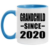 Grandchild Since 2020 - 11oz Accent Mug Blue