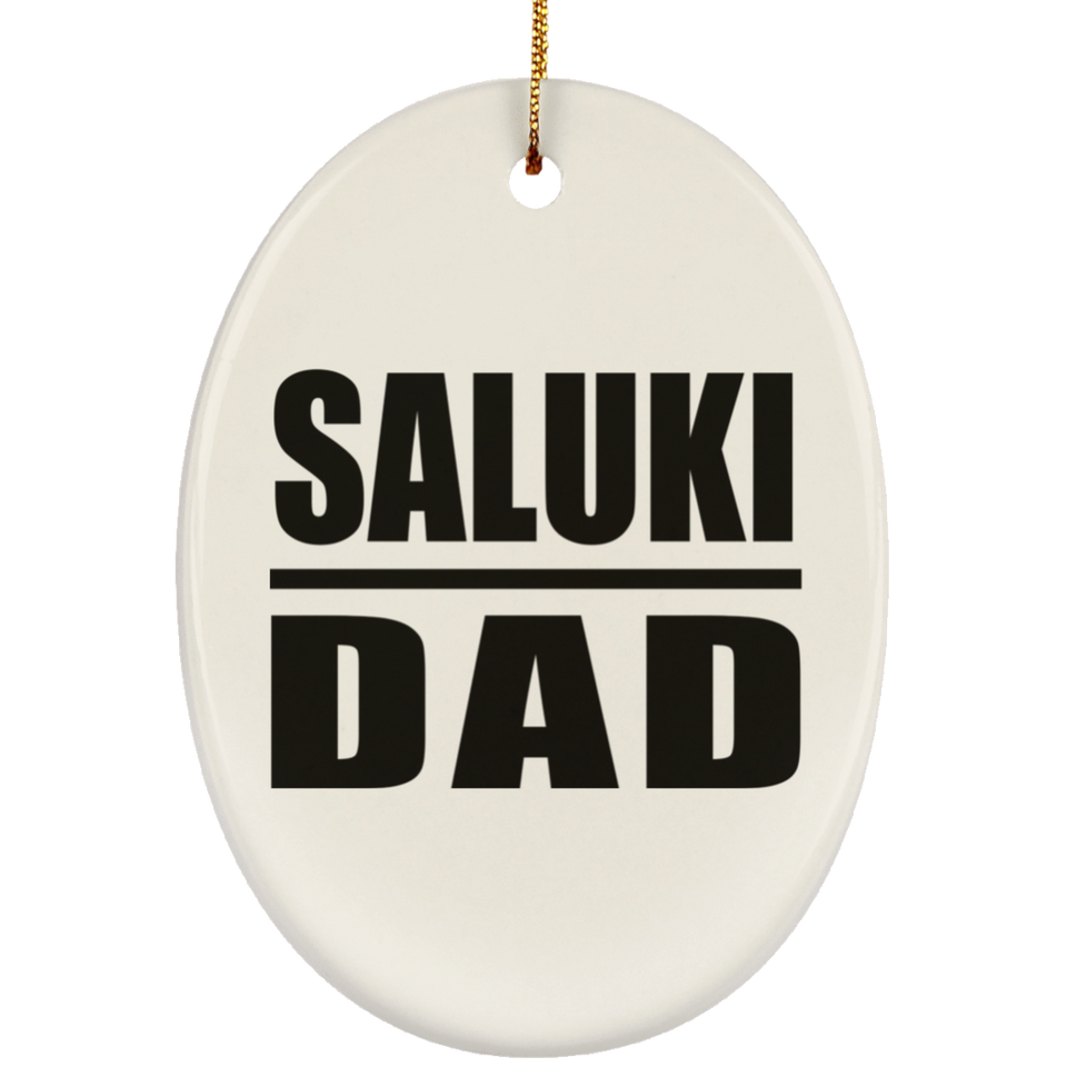 Saluki Dad - Oval Ornament