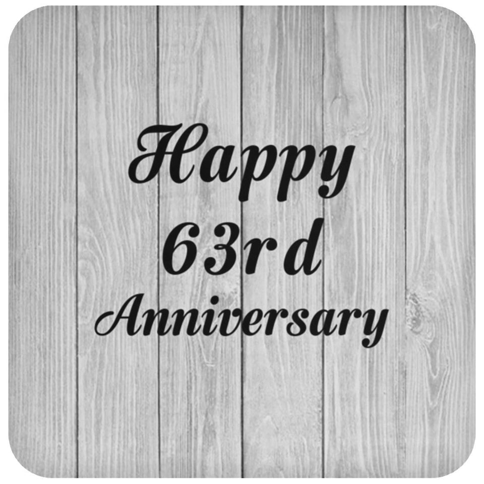 Happy 63rd Anniversary - Drink Coaster F