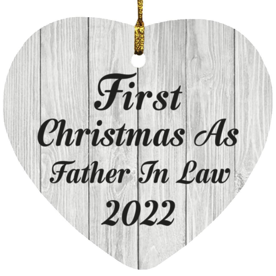 First Christmas As Father In Law 2022 - Heart Ornament F
