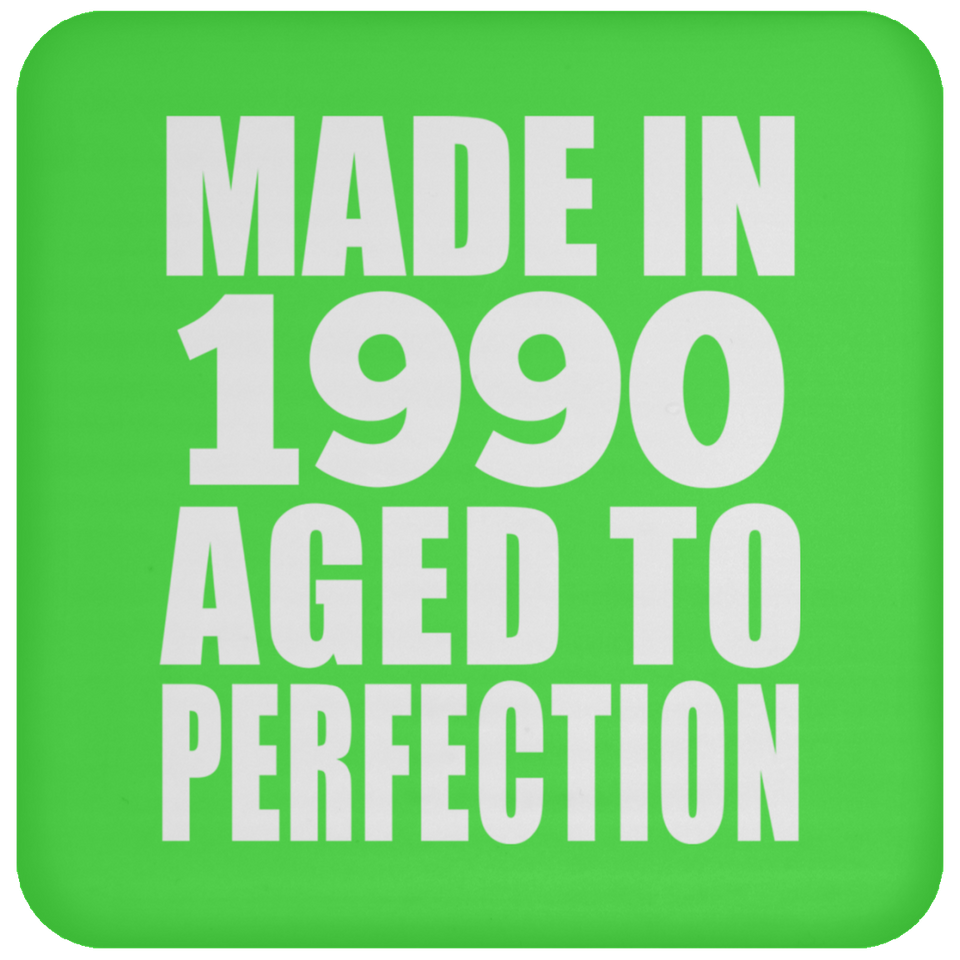 34th Birthday Made In 1990 Aged to Perfection - Drink Coaster