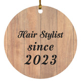 Hair Stylist Since 2023 - Circle Ornament C