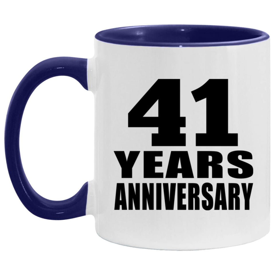 41st Anniversary 41 Years - 11oz Accent Mug Purple