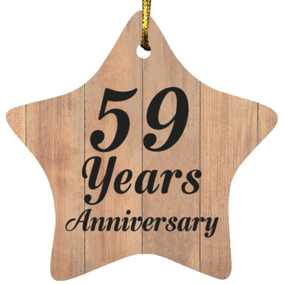 59th Anniversary 59 Years Anniversary - Star Ornament C