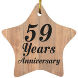59th Anniversary 59 Years Anniversary - Star Ornament C