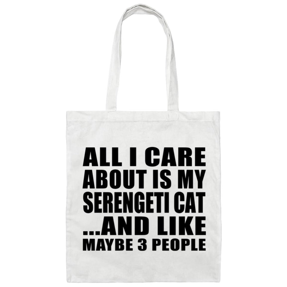 All I Care About Is My Serengeti Cat - Tote Bag White