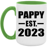 Pappy Established EST. 2023 - 15oz Accent Mug Green