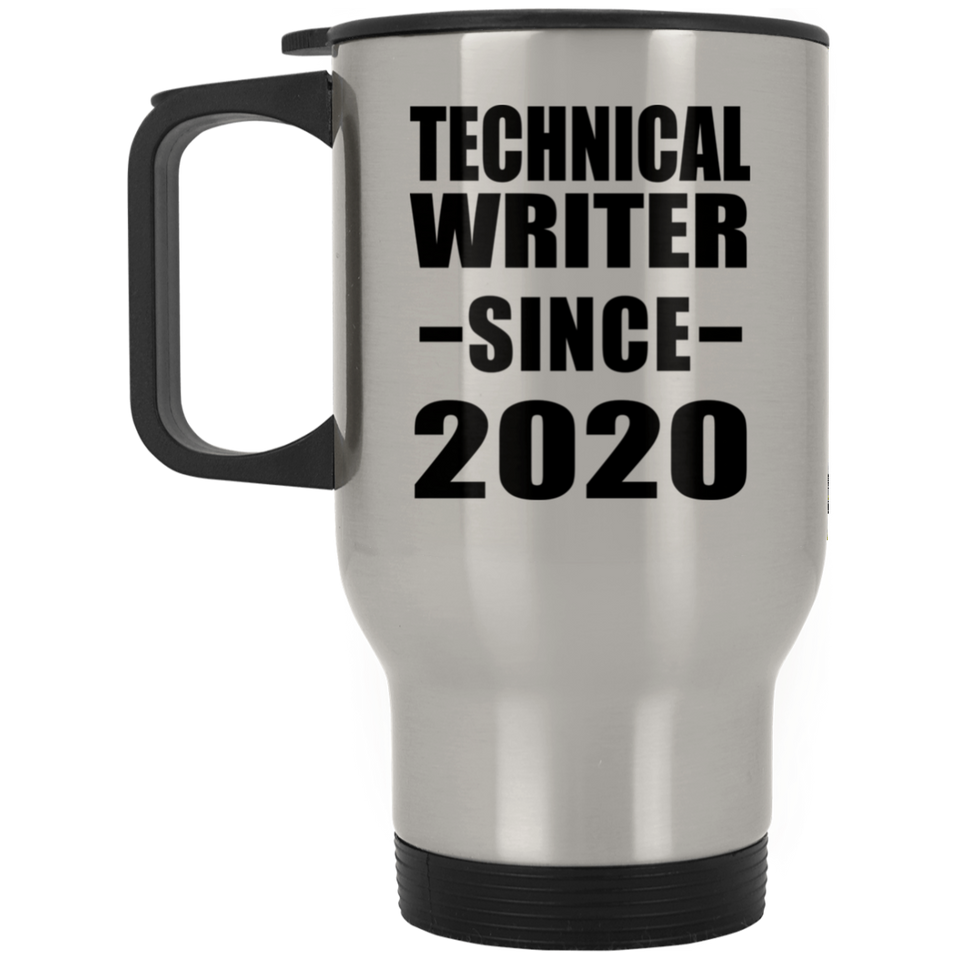 Technical Writer Since 2020 - Silver Travel Mug