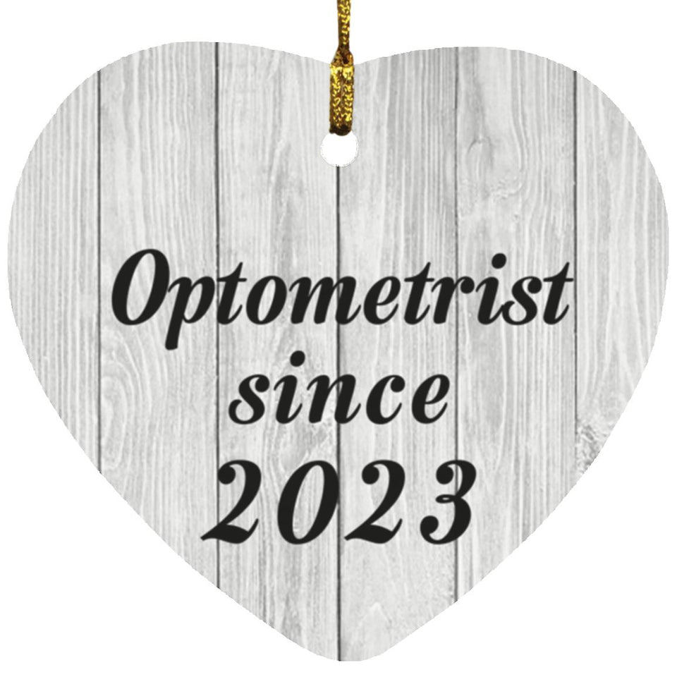 Optometrist Since 2023 - Heart Ornament F