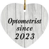 Optometrist Since 2023 - Heart Ornament F