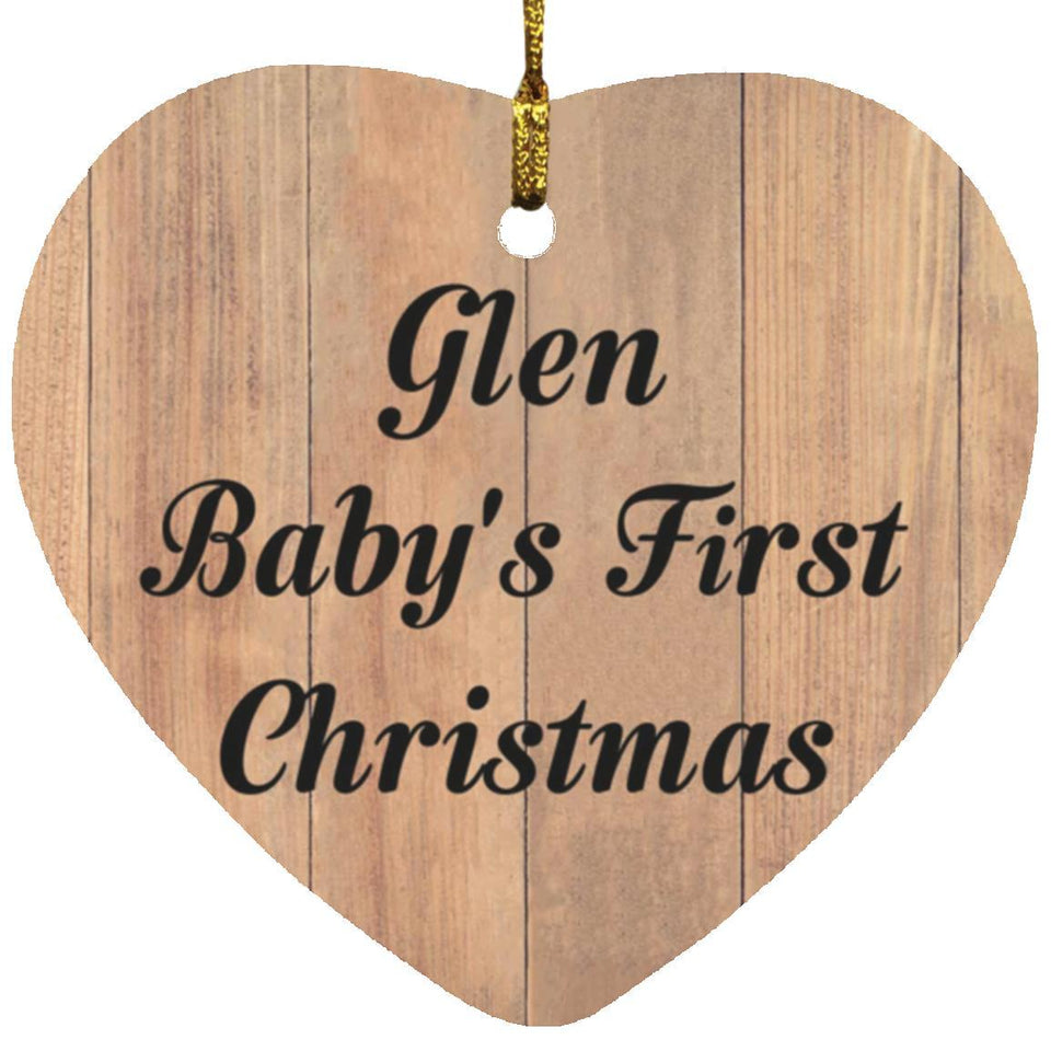 Glen Baby's First Christmas - Heart Ornament C