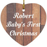 Robert Baby's First Christmas - Heart Ornament E