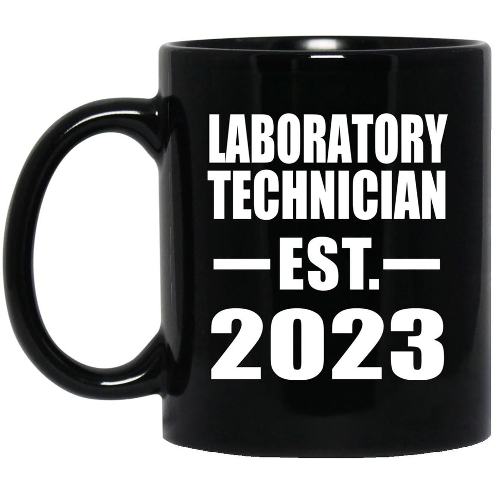 Laboratory Technician Established EST. 2023 - 11oz Coffee Mug Black