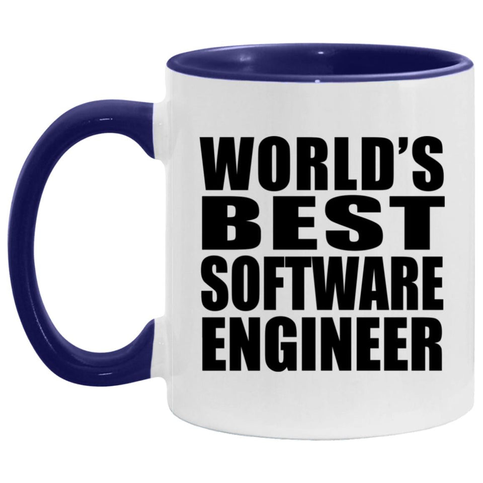 World's Best Software Engineer - 11oz Accent Mug Purple
