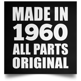 64th Birthday Made in 1960 All Parts Original - Poster Square