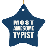 Most Awesome Typist - Star Ornament
