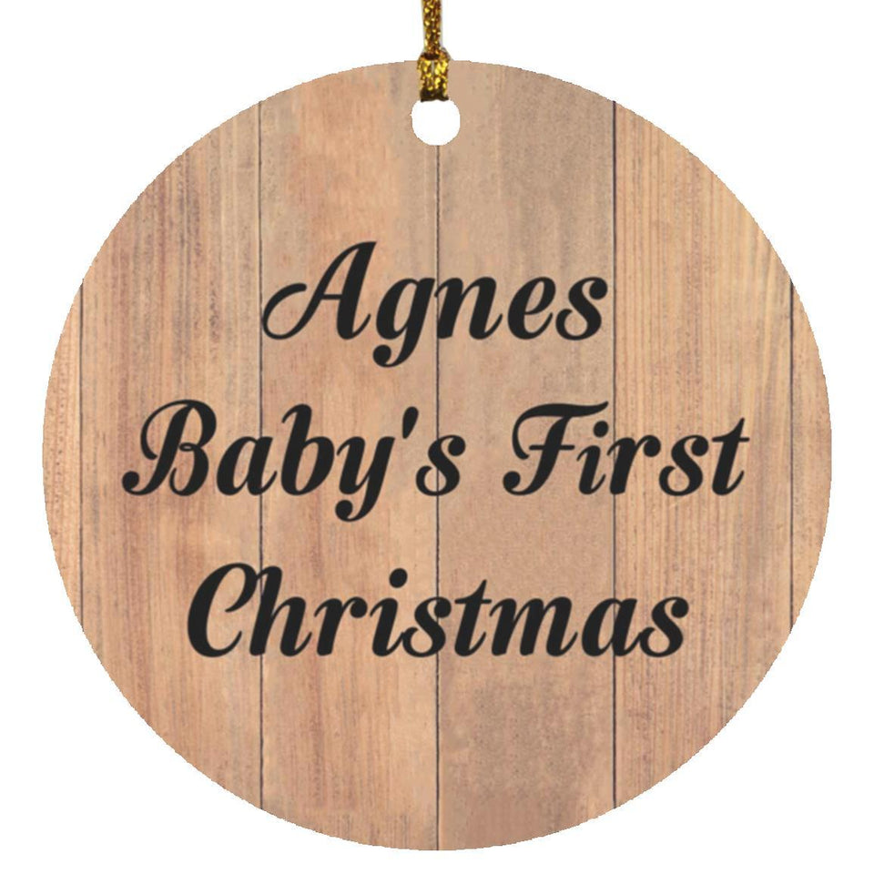 Agnes Baby's First Christmas - Circle Ornament C