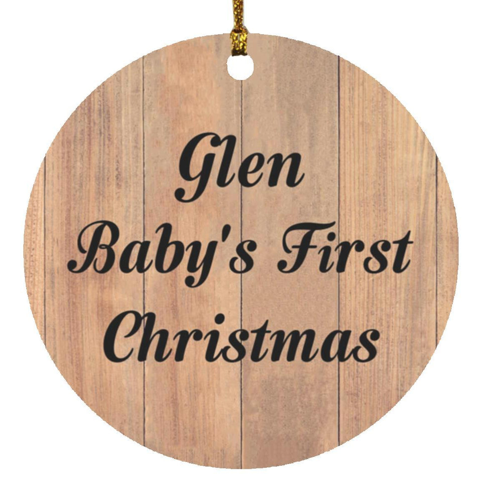 Glen Baby's First Christmas - Circle Ornament C