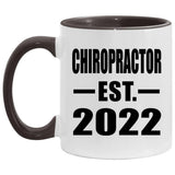 Chiropractor Established EST. 2022 - 11oz Accent Mug Black