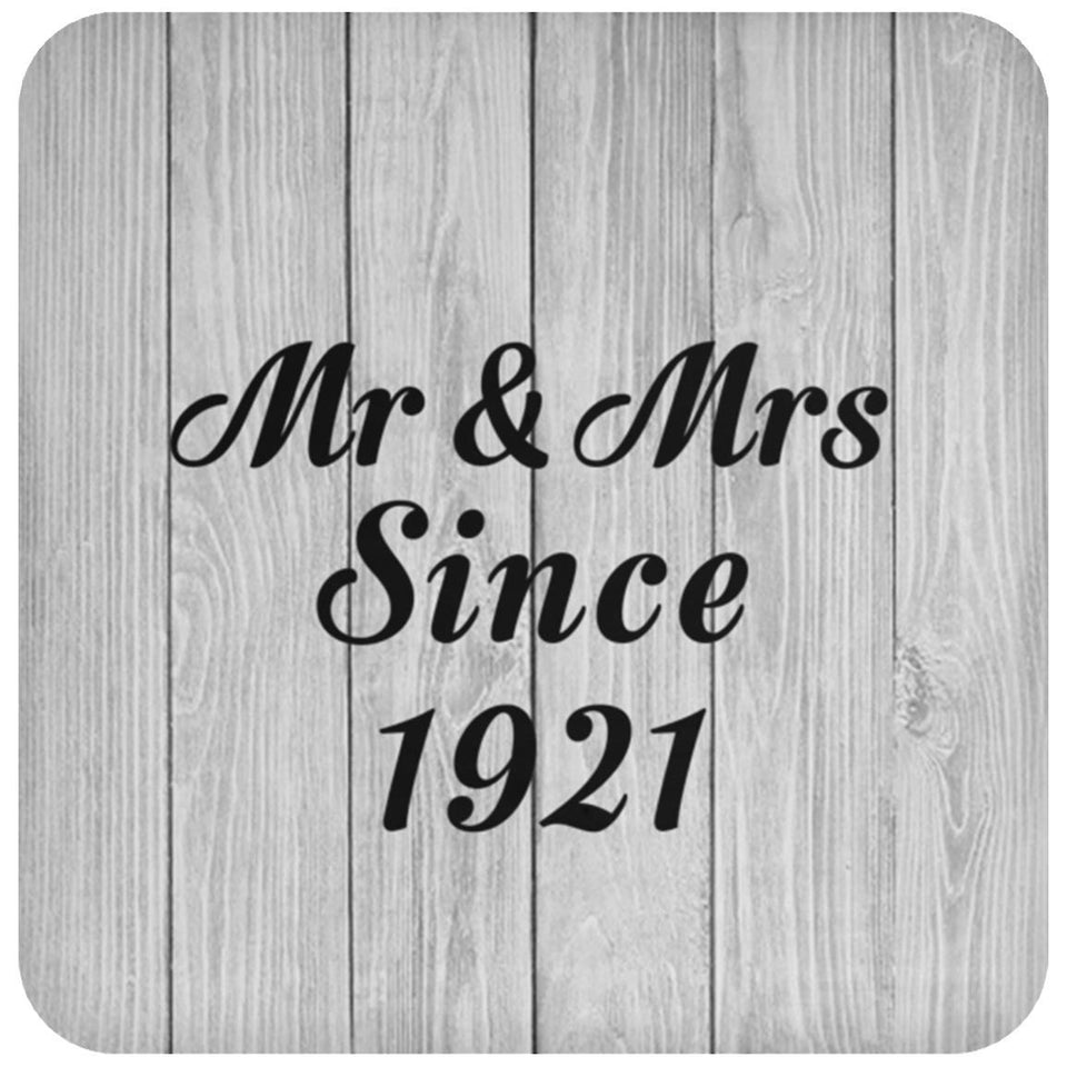 103rd Anniversary Mr & Mrs Since 1921 - Drink Coaster F
