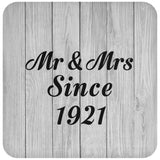 103rd Anniversary Mr & Mrs Since 1921 - Drink Coaster F