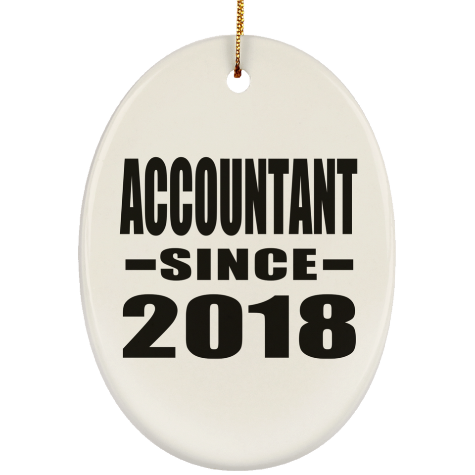 Accountant Since 2018 - Oval Ornament