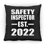 Safety Inspector Established EST. 2022 - Throw Pillow Black