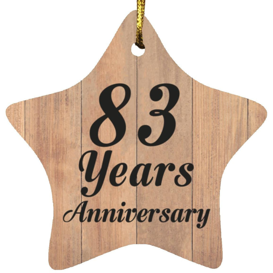 83rd Anniversary 83 Years Anniversary - Star Ornament C