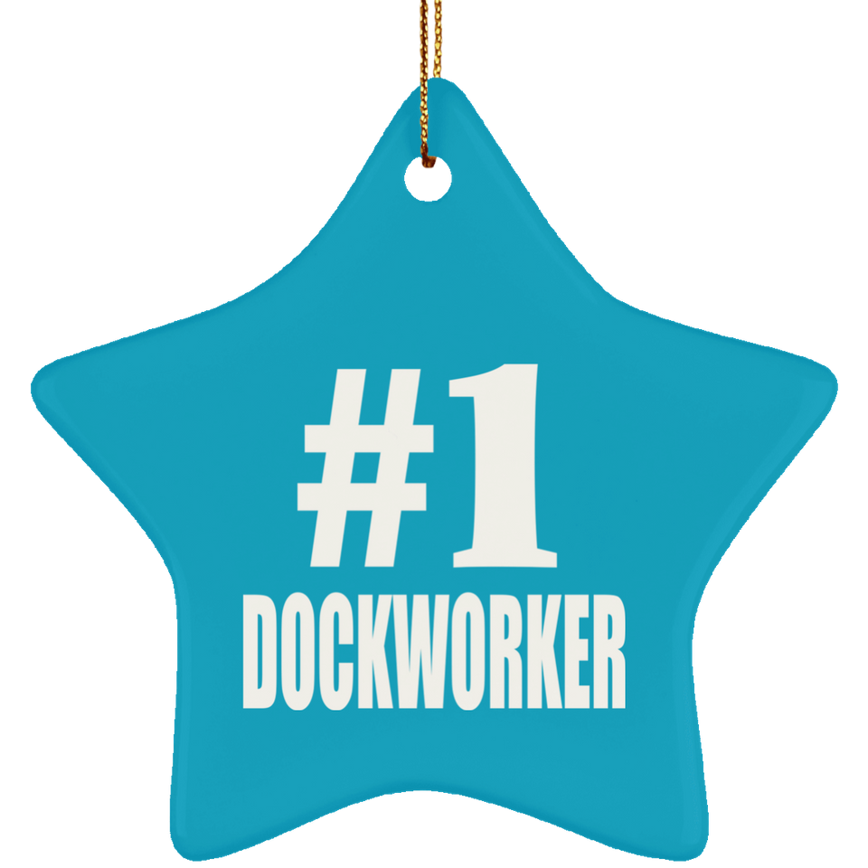 Number One #1 Dockworker - Star Ornament