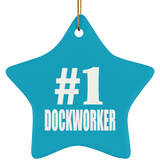 Number One #1 Dockworker - Star Ornament