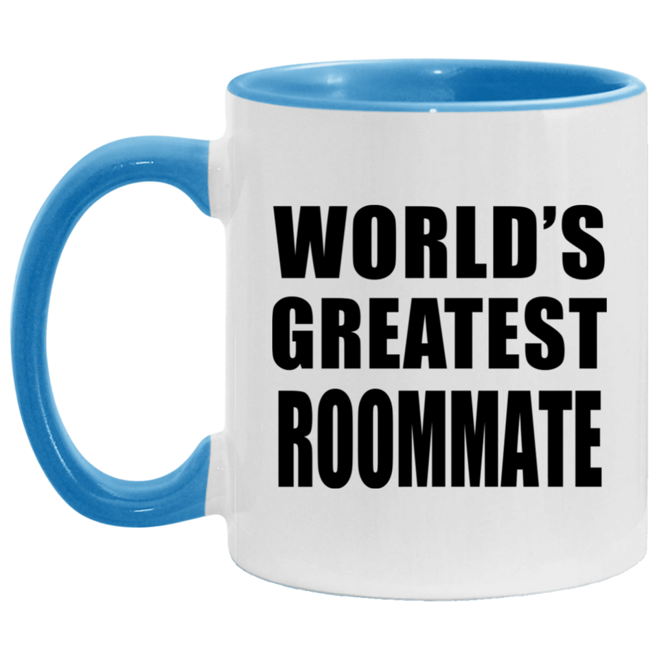 World's Greatest Roommate - 11oz Accent Mug Blue