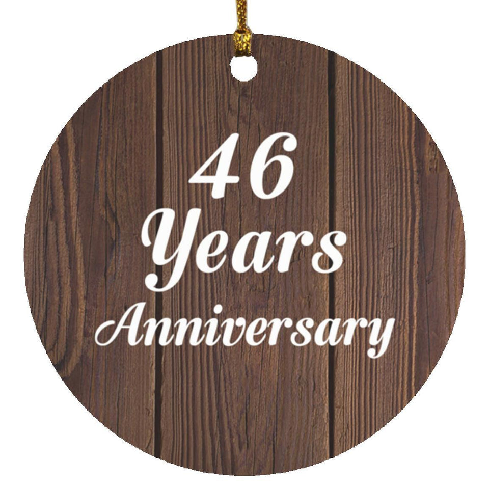 46th Anniversary 46 Years Anniversary - Circle Ornament D