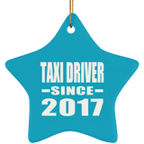 Taxi Driver Since 2017 - Star Ornament