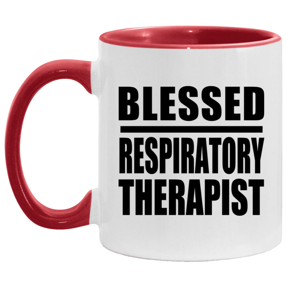 Blessed Respiratory Therapist - 11oz Accent Mug Red