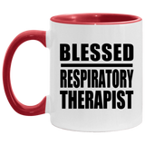 Blessed Respiratory Therapist - 11oz Accent Mug Red