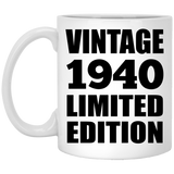 84th Birthday Vintage 1940 Limited Edition - 11oz Coffee Mug