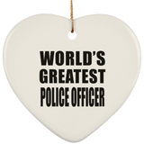 World's Greatest Police Officer - Heart Ornament