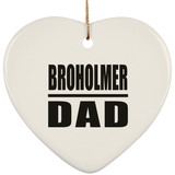 Broholmer Dad - Heart Ornament