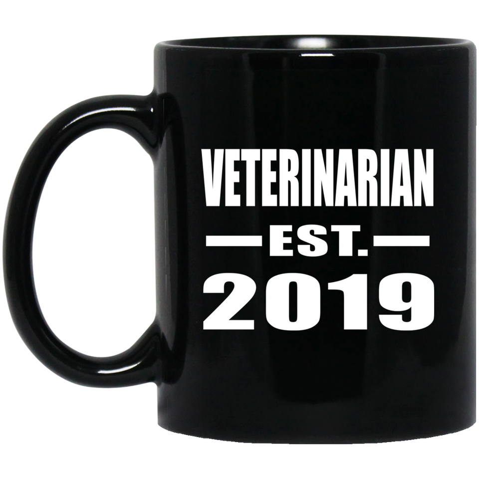 Veterinarian Established EST. 2019 - 11oz Coffee Mug Black