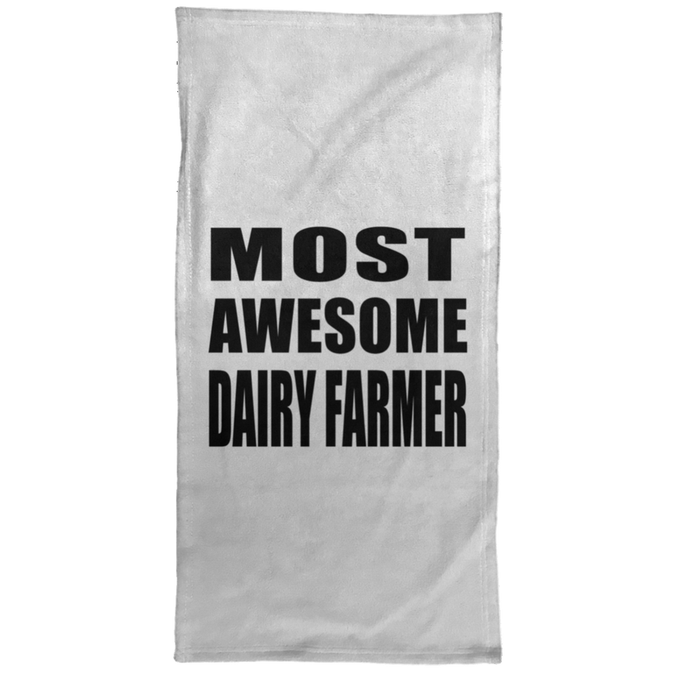 Most Awesome Dairy Farmer - Hand Towel