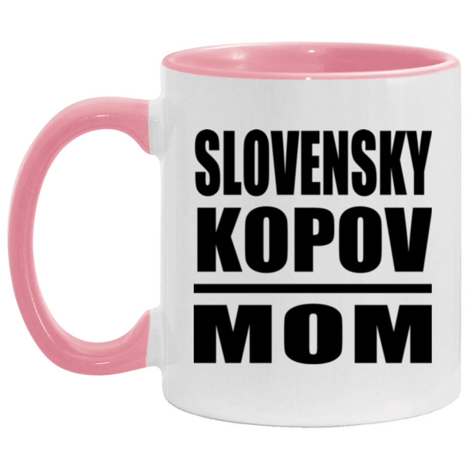 Slovensky Kopov Mom - 11oz Accent Mug Pink