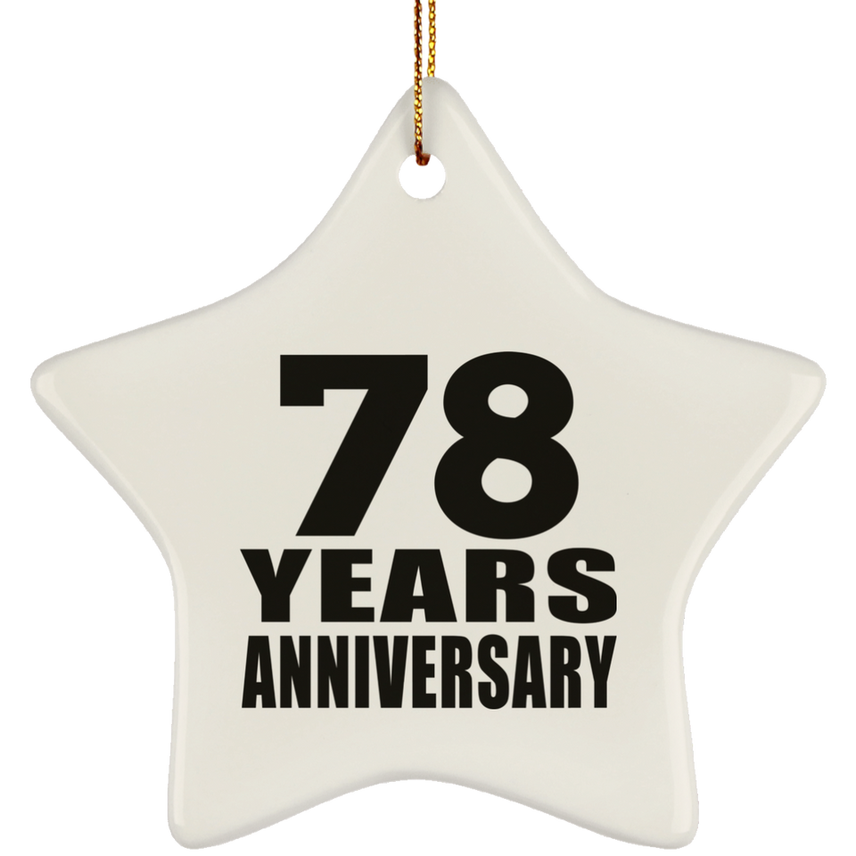 78th Anniversary 78 Years - Star Ornament