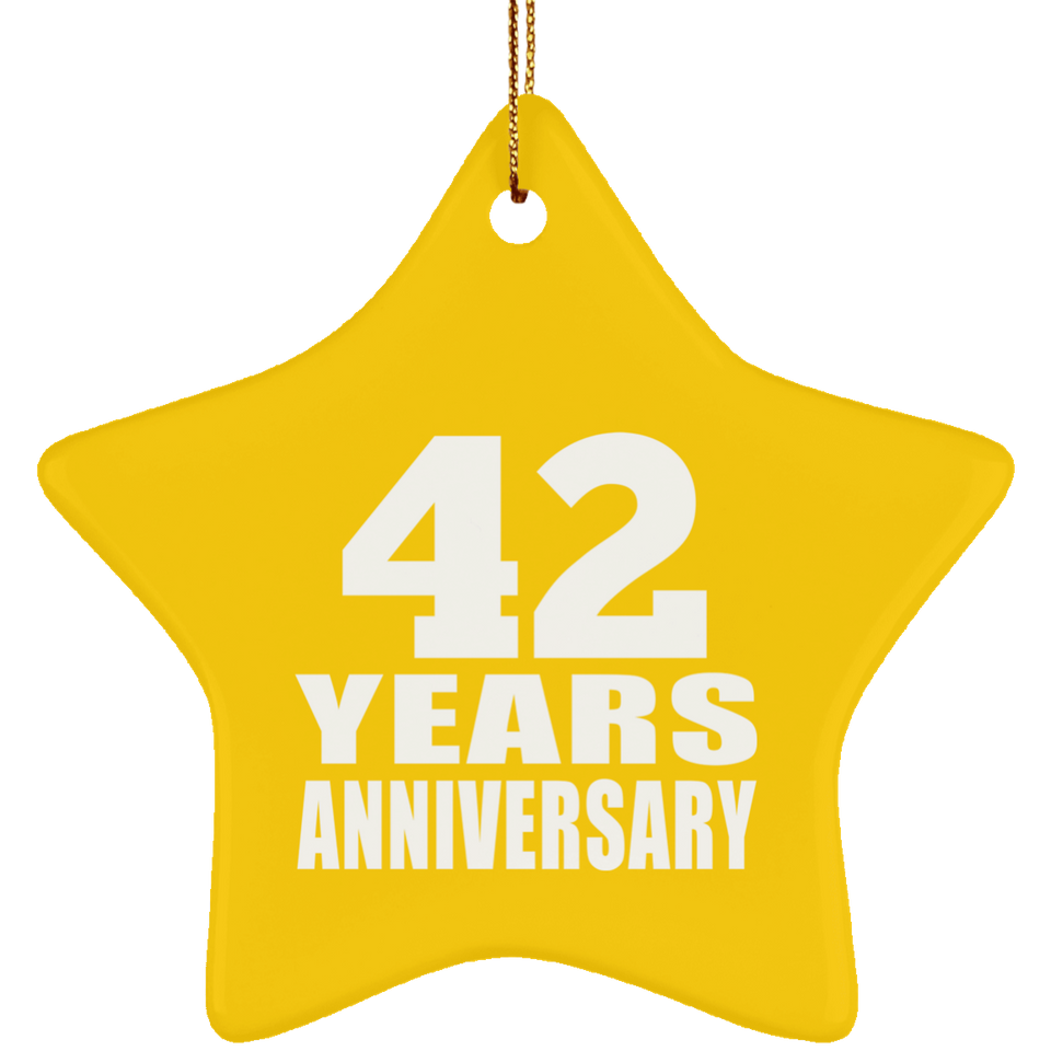42nd Anniversary 42 Years - Star Ornament