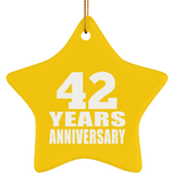 42nd Anniversary 42 Years - Star Ornament