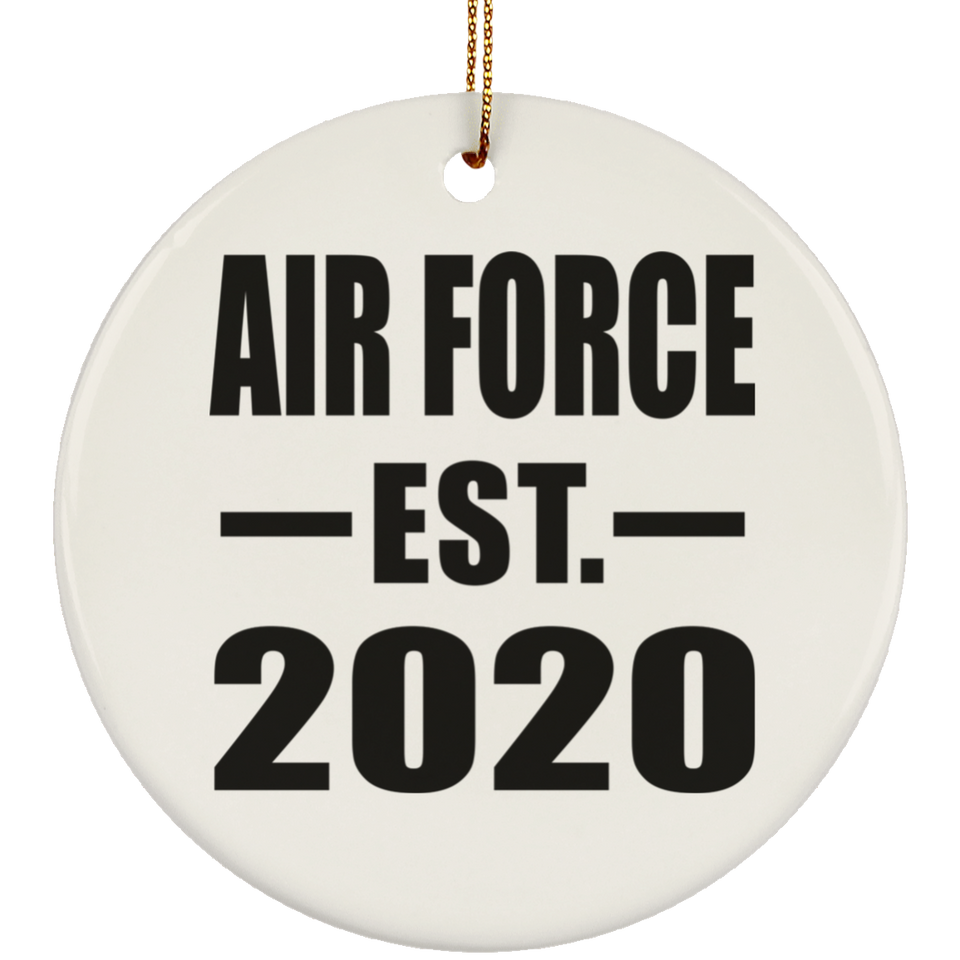 Air Force Established EST. 2020 - Circle Ornament