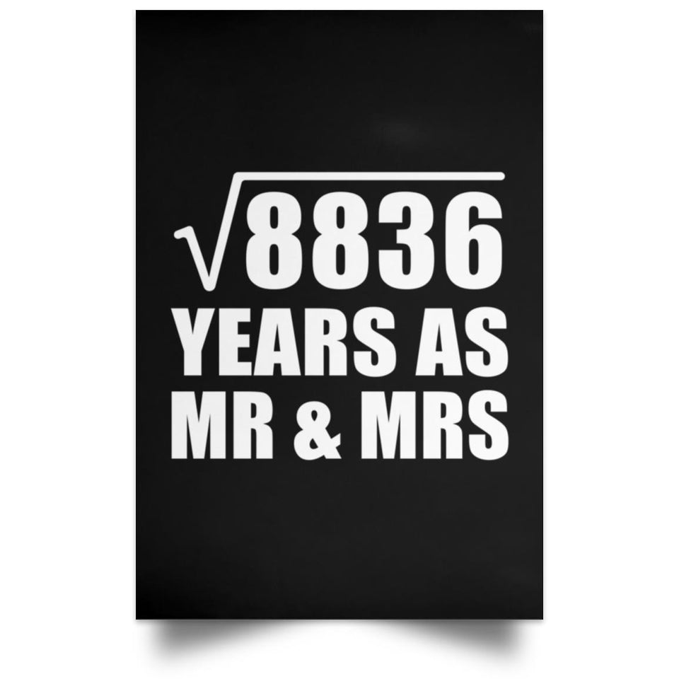 94th Anniversary Square Root of 8836 Years As Mr & Mrs - Poster Portrait